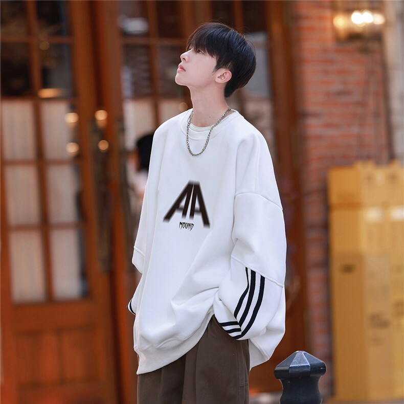 2025秋简约条纹圆领卫衣WY851/P68控89-面布100棉底布100涤420克,男装卫衣,电商A148