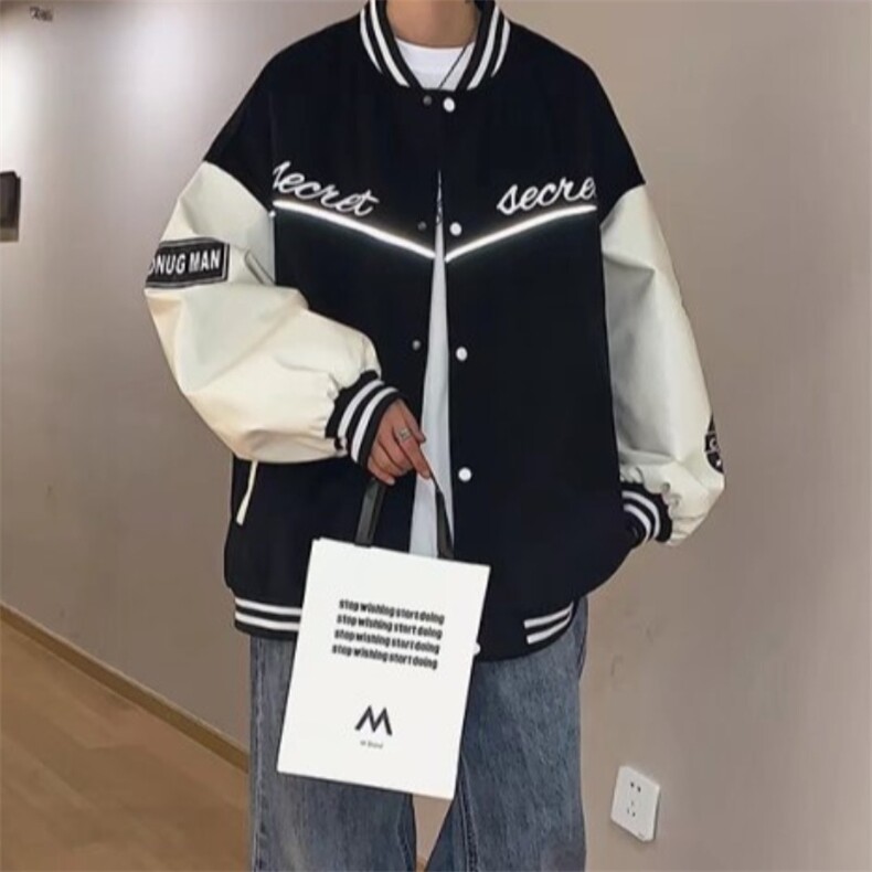 美式棒球服外套男2025新款春季潮流宽松ins潮牌春秋休闲夹克,男装夹克,星座1210-1