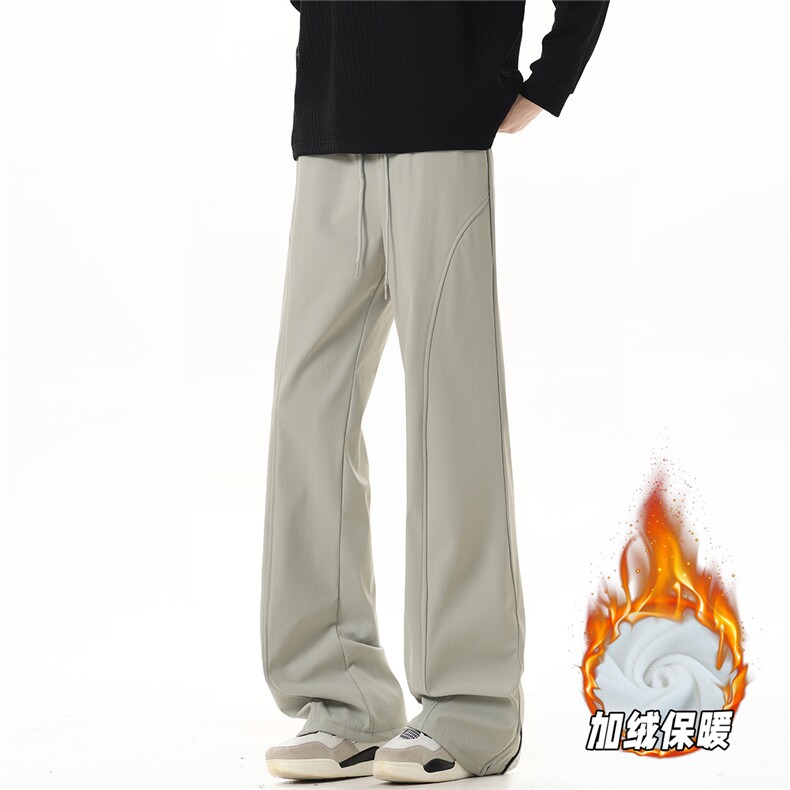 YK311 特P40 加绒45 无影墙 寒冬美式斜切弯刀加绒加厚冲锋休闲裤图片