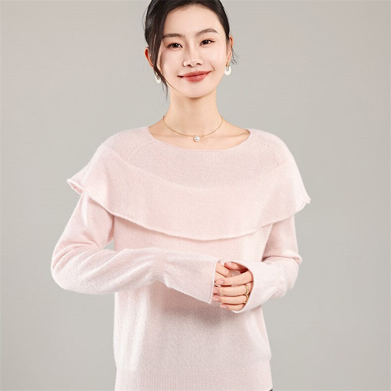 35%羊绒衫秋冬季新款舒适时尚百搭女式宽松长袖打底毛衣,女装羊绒衫,琳尚羊绒