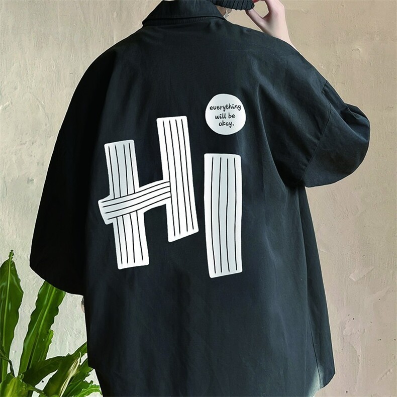 春夏季新款青少年百搭男士长袖男衬衫港风时尚韩版男外套衬衫男装，男装衬衫，星座506A