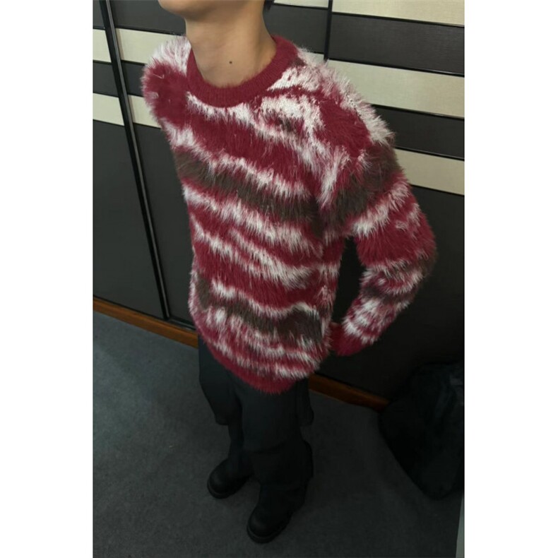 冬季仿貂毛圆领毛衣男款美式JY116P60,男装针织衫/毛衣,星座1116-2