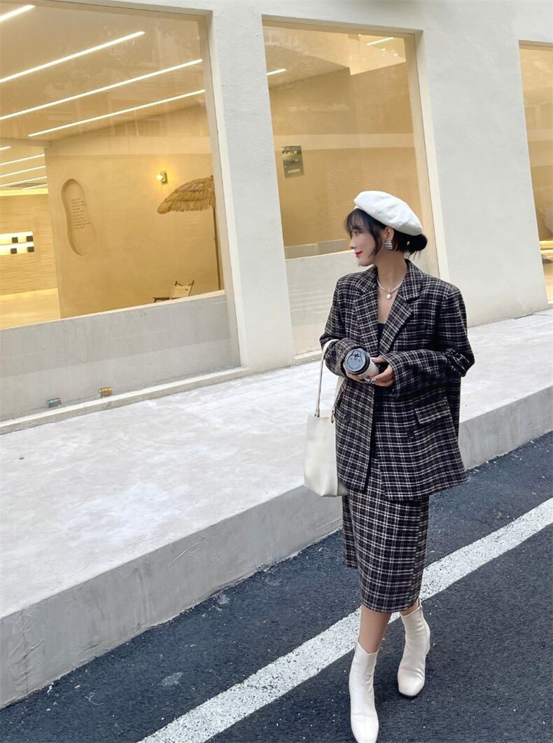 高品质格纹套装，女装职业装，Balance Studio