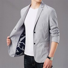 D1922男士2022春季新款长袖西服休闲外套薄款单西修身小西装P135,男装西服,电商B360