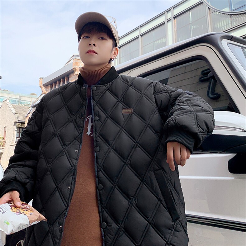 菱格冬季棉衣男加厚潮流休闲棉服个性棉袄青年男A266-WMY610-P75,男装棉衣,电商A266