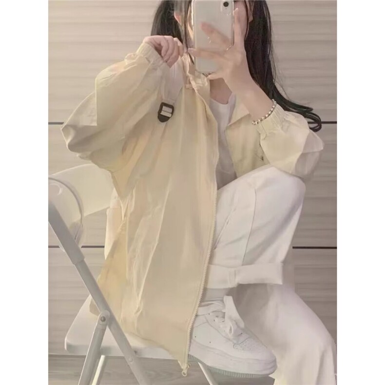 ins简约原宿气质无品牌新款潮流冰丝防晒衣女宽松连帽开衫防晒服,男装防晒衣,星座1210-1