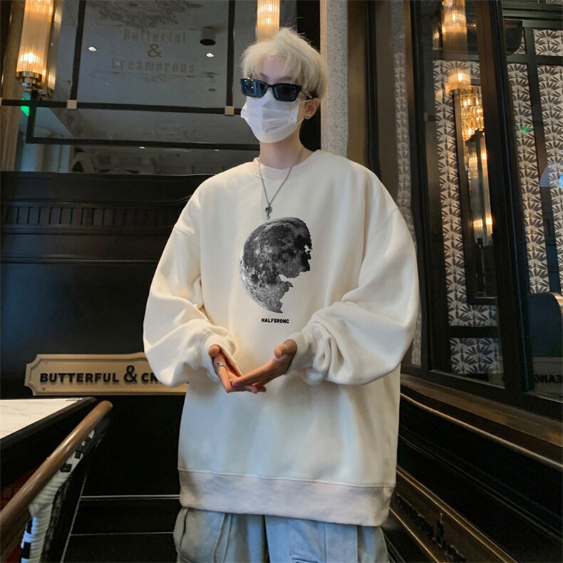 ！圆领卫衣男装港风长袖t恤男外套男WY532-特P23,男装T恤,电商B371