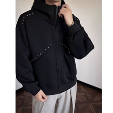 JY683-P53美式痞帅铆钉拼接连帽卫衣，男装卫衣，星座1501-3