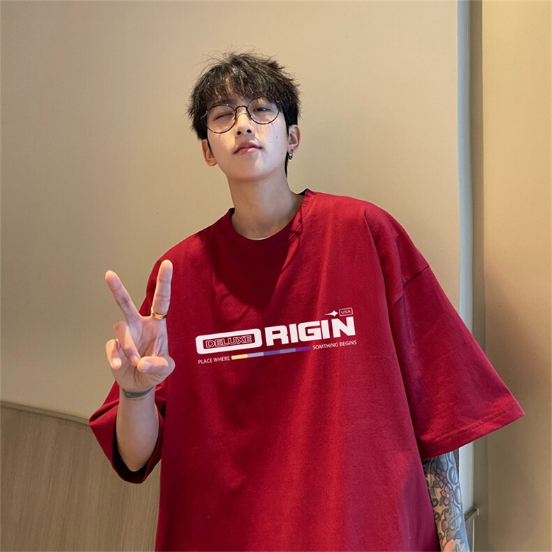 220g纯棉美式夏季短袖t恤男DT410-特批19控38,男装T恤,电商B370