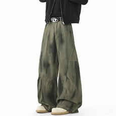 (有货)611-3BK0074特价P58美式3直筒阔腿休闲裤复古工装裤，男装工装外套，星座1218（原611-3）