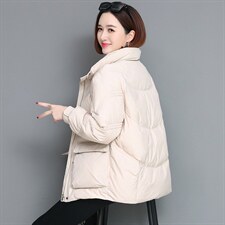 时尚简约大气棉服外套显瘦保暖女士冬装新款，女装棉衣/棉服，雪樱依海