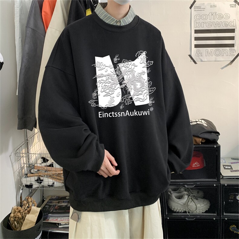 特P25控48秋冬新款男士圆领卫衣宽松休闲日常百搭上衣WQ2430,男装卫衣,电商B370