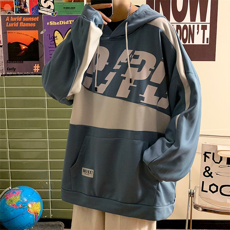 7XL-M加肥加大码卫衣男2023秋季新款连帽港风嘻哈休闲上衣控价88，男装卫衣，钱塘717(原712)
