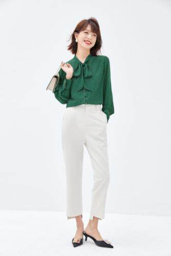 2021秋季新品韩版气质通勤衬衫，女装衬衫，秋子丰色(3F)