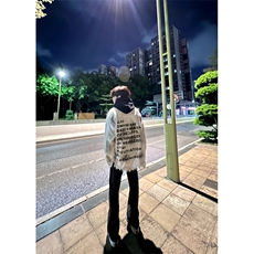 【有货】cleanfit白色字母毛边牛仔衬衫设计感衬衣J7008LL-特P65，男装衬衫，星座1007（原301D）