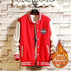 2025秋冬加绒加厚大码羊羔绒棒球服上衣XZ102A-4-387-P65，女装职业装，星座211-2