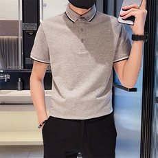 2025夏季高品质海澜宽撞色领短袖T恤翻领Polo衫2238-特P45，男装T恤，电商D342