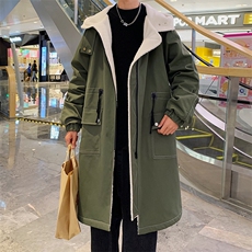 大货风衣男中长款大衣加绒加棉衣男F262薄P115加绒P135港风一，男装风衣，星座401