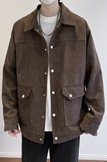 灯芯绒外套男款春秋季新款美式潮衣服工装夹克休闲上衣jk555-P70，男装夹克，星座505-3