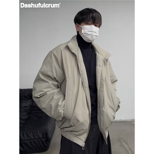 加绒工装高品质立领加厚棉服男秋冬季立领休闲上衣服潮TTY12 P78图片