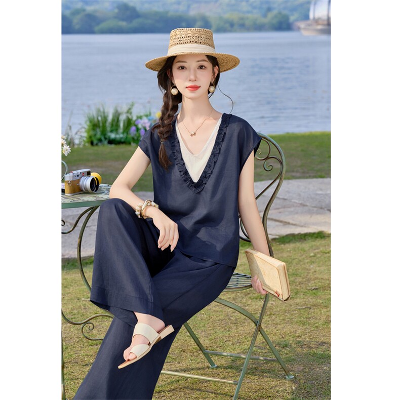 2026年夏季夏季两件套女休闲风，女装套装/套裙，素月