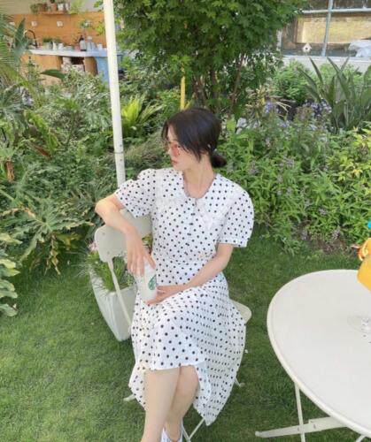 点点显示连衣裙，女装连衣裙，布萱