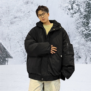 棉服男冬季新款港风宽松连帽棉衣MF9006-P90图片