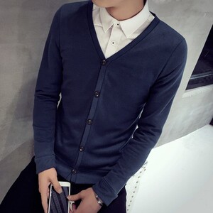 216-CM05-P27 22年新春秋薄款针织外套修身打底外穿4百搭男女通穿图片