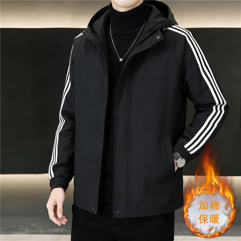 男士外套防风防水宽松连帽潮流男棉夹克户外上衣XZ1512-2601-P35,男装夹克,星座1512