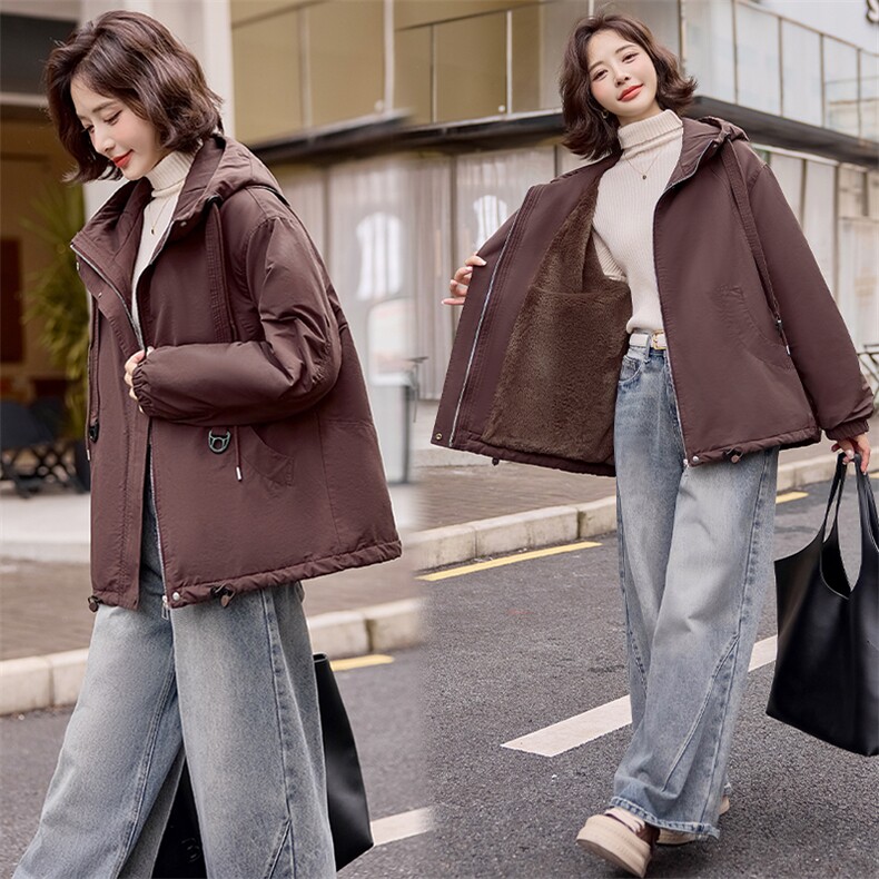 2024冬装新款时尚简约英伦休闲风派克服女装外套,女装短外套,依万里