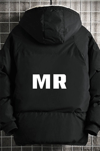 加厚加绒连帽衣男大码服男面包服男 MY16253-P100 网格挂拍图片