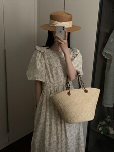 韩系碎花连衣裙图片