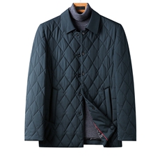 冬季外套男棉衣中年商务翻领棉服休闲上衣爸爸装棉袄HPN2187-P200，男装棉衣，电商B212（原钱塘6029）