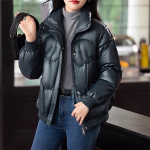 时尚立领短款羽绒棉服女2024冬季新款小个子加厚保暖棉衣棉袄外套图片