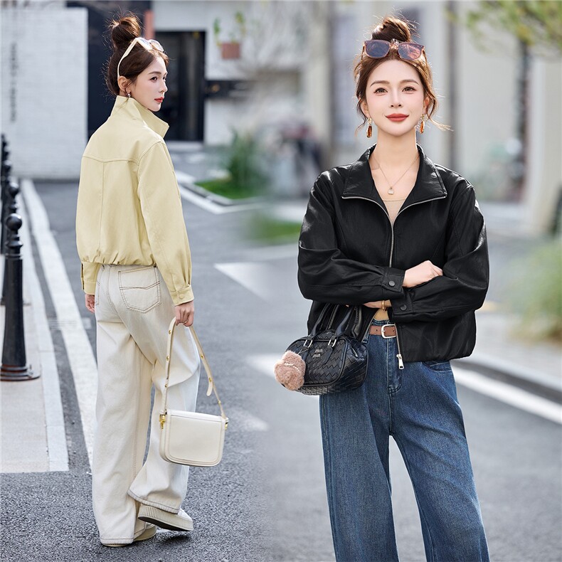 BAO皮衣外套女2026新款今年流行洋气减龄春季显高显瘦短款小个子,女装皮衣,潮流依族