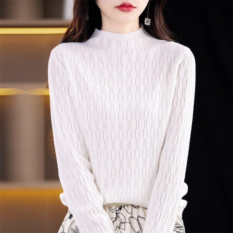秋冬季新款纯色毛衣女宽松显瘦时尚百搭针织上衣,针织衫/毛衣,贵皇网供仓