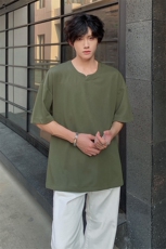 短袖男夏季新款凉感冰丝T恤五分袖上衣T0163-P28，男装T恤，星座214-3