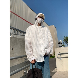 冰丝防晒夏季轻薄透气速干连帽衬衫休闲情侣装外套C2254-特价P42图片