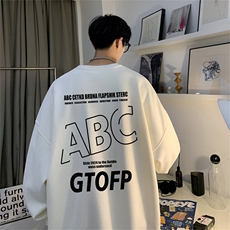 秋季新款320G华棉圆领卫衣面布棉WH2480-P35控58，男装卫衣，电商B370
