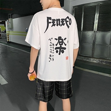 短袖t恤男套装潮牌2021夏季新款休闲男装男生帅气上衣潮DS785TP55，男装T恤，电商A102