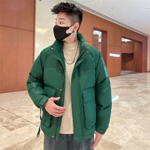90白鸭绒羽绒服男冬季轻薄保暖外套日系纯色立领图片