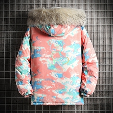 MC49139-P135日系潮衣男大码派克服男工装服外套袄网格，男装棉衣，电商A040A