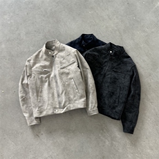 2025秋装新款哈灵顿皮衣三色现货在仓W2602M-2XL，男装皮衣，电商C313
