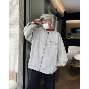 GC9911-P78  美式复古牛仔外套男春秋款高级感痞帅底特律工装夹克图片