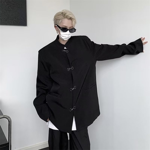 西服男韩版潮流高街帅气个性2024秋冬季新款ins宽松外套W5117-P72图片