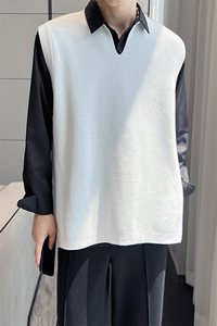 2026秋轻熟风高级感侧面开叉无袖背心坎肩V领针织马甲M41/P65控95图片