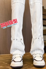 加长版裤子男高个子春秋微喇牛仔裤185cm110直筒KZ015P60加绒P70，男装牛仔裤，电商B312