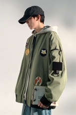2024春季新款现货棒球领夹克男冲锋衣外套JK7705-P80，男装夹克，星座1204-3
