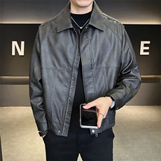 秋季皮夹克宽松偏大男装皮衣2025新款品质外套C317-J8806-P155，男装夹克，电商C317