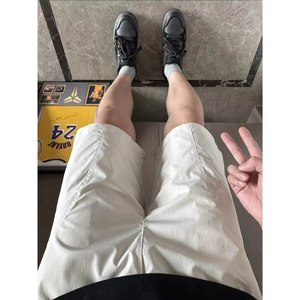 美式斜切速干短裤男夏季新款尼龙运动裤子潮牌五分裤GAA37-P25